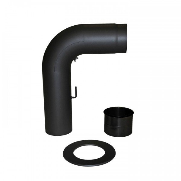 Anschluss-Set Senotherm gezogen 150mm (schwarz)